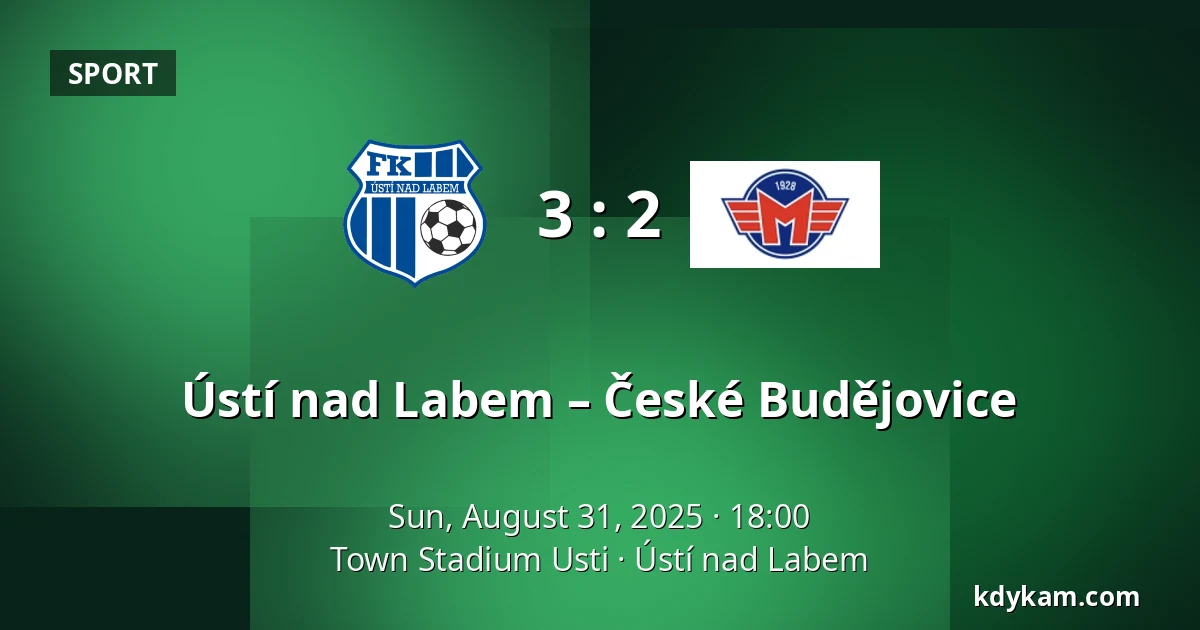 Ústí nad Labem – České Budějovice — Town Stadium Usti, Ústí nad Labem
