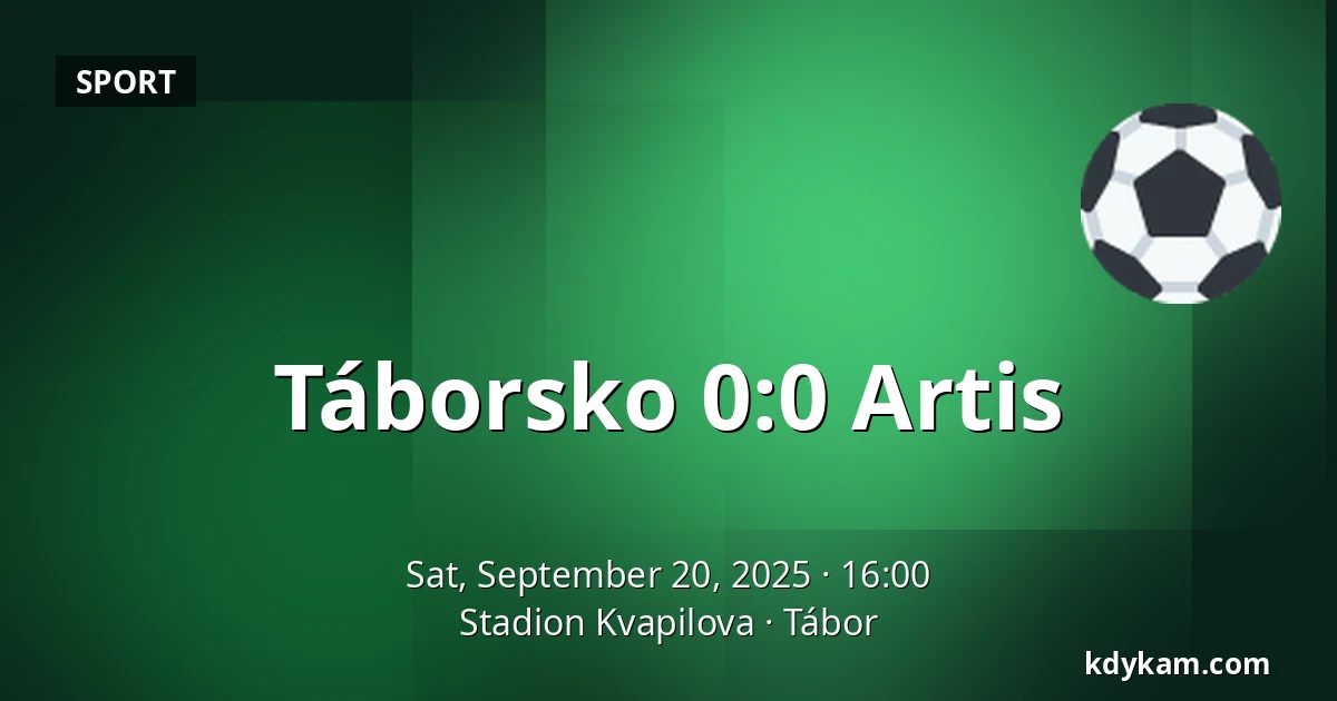 Táborsko - Artis — Stadion Kvapilova, Tábor