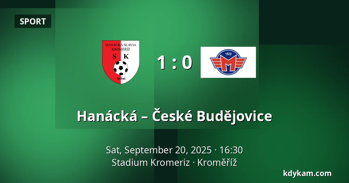 Hanácká – České Budějovice — Stadium Kromeriz, Kroměříž