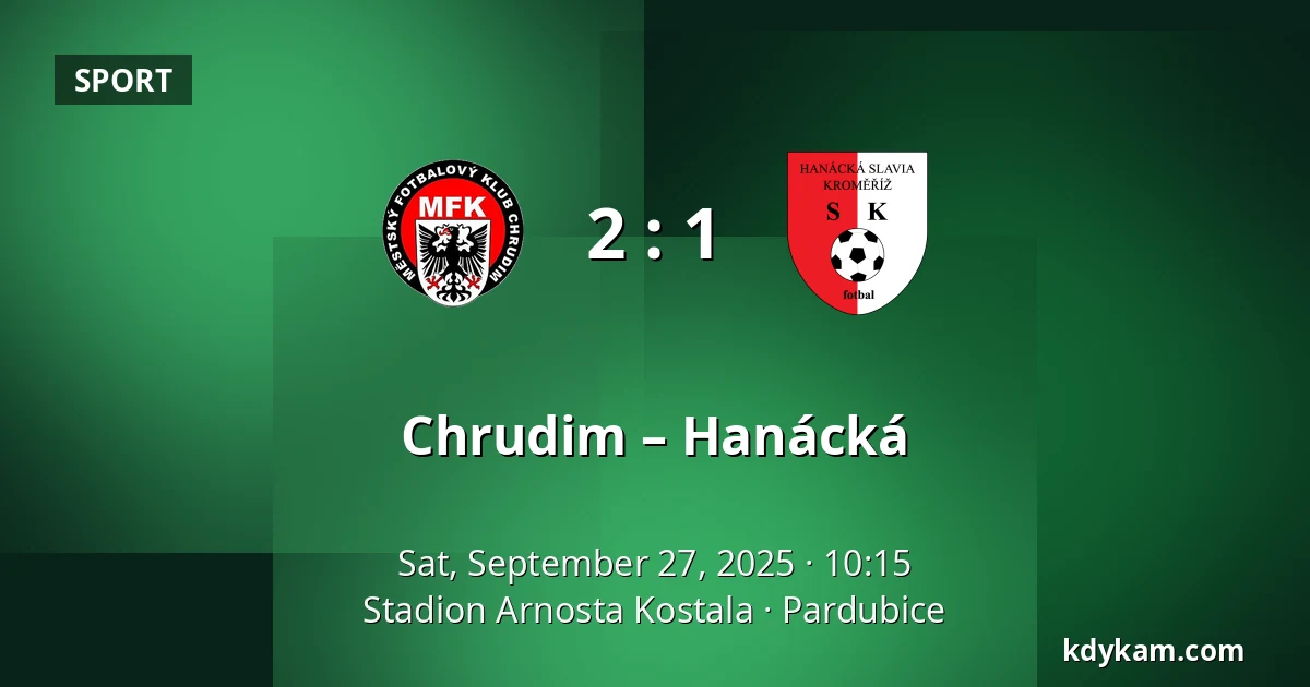 Chrudim – Hanácká — Stadion Arnosta Kostala, Pardubice