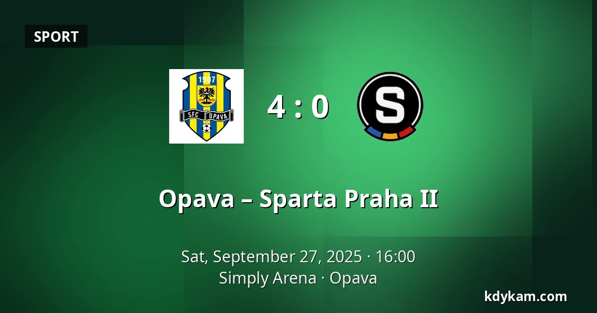 Opava – Sparta Praha II — Simply Arena, Opava