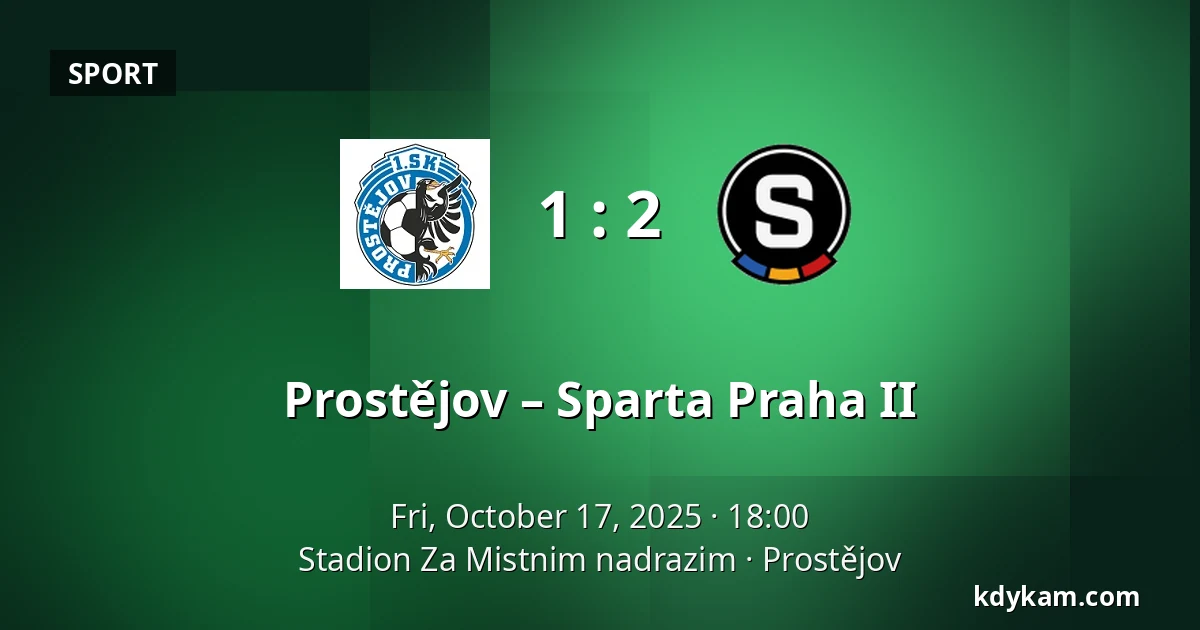 Prostějov – Sparta Praha II — Stadion Za Mistnim nadrazim, Prostějov