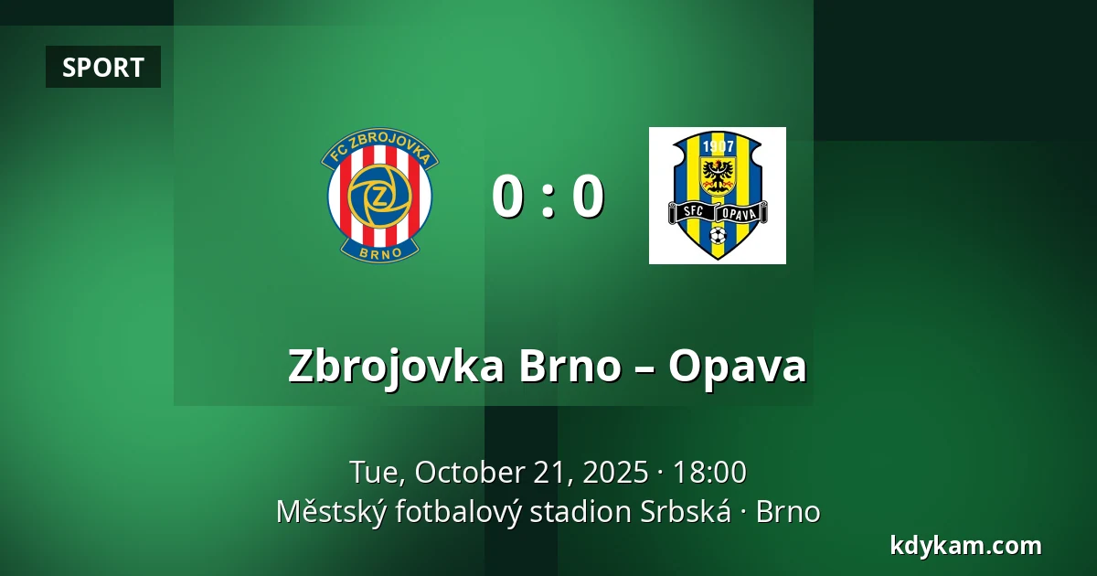 Zbrojovka Brno – Opava — Městský fotbalový stadion Srbská, Brno