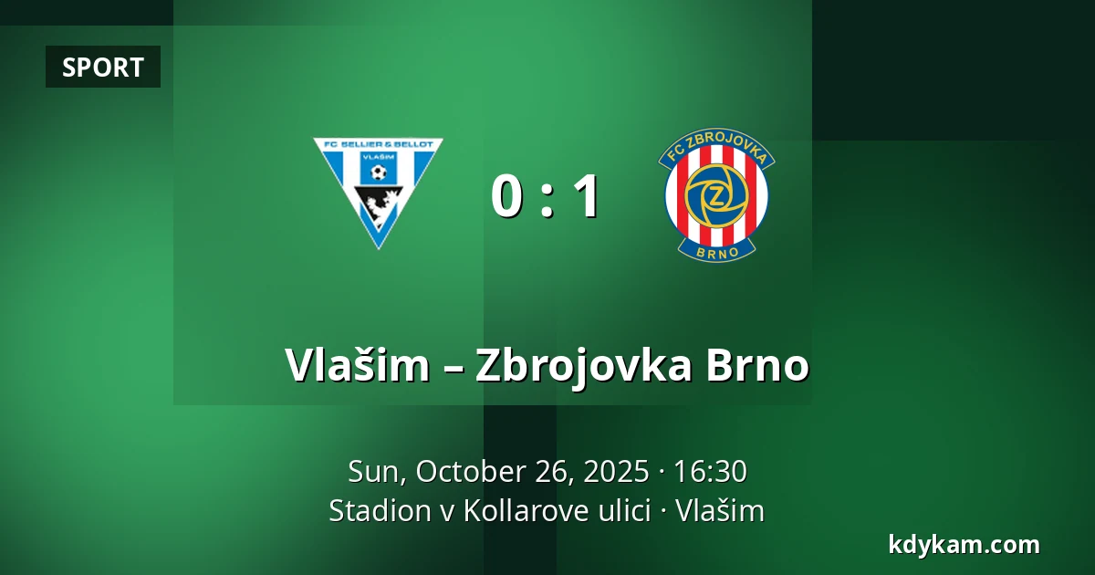 Vlašim – Zbrojovka Brno — Stadion v Kollarove ulici, Vlašim