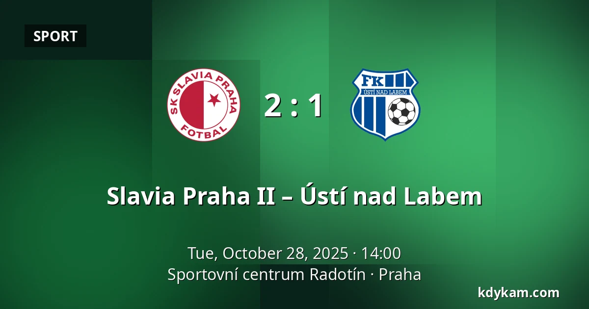 Slavia Praha II – Ústí nad Labem — Sportovní centrum Radotín, Prague