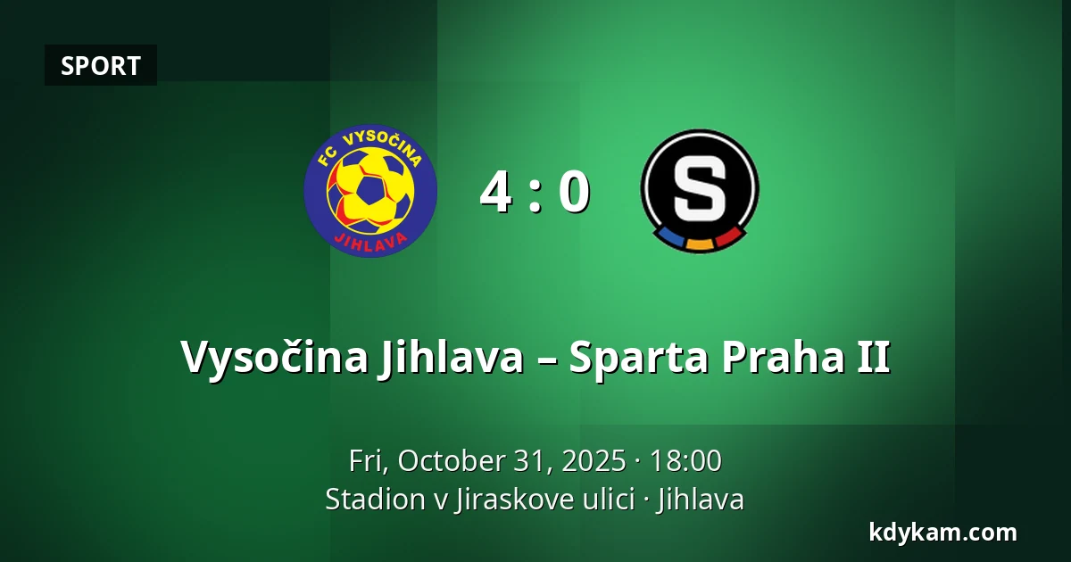 Vysočina Jihlava – Sparta Praha II — Stadion v Jiraskove ulici, Jihlava