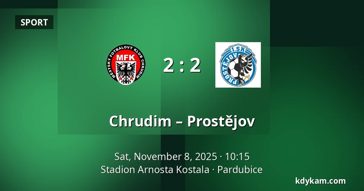Chrudim – Prostějov — Stadion Arnosta Kostala, Pardubice