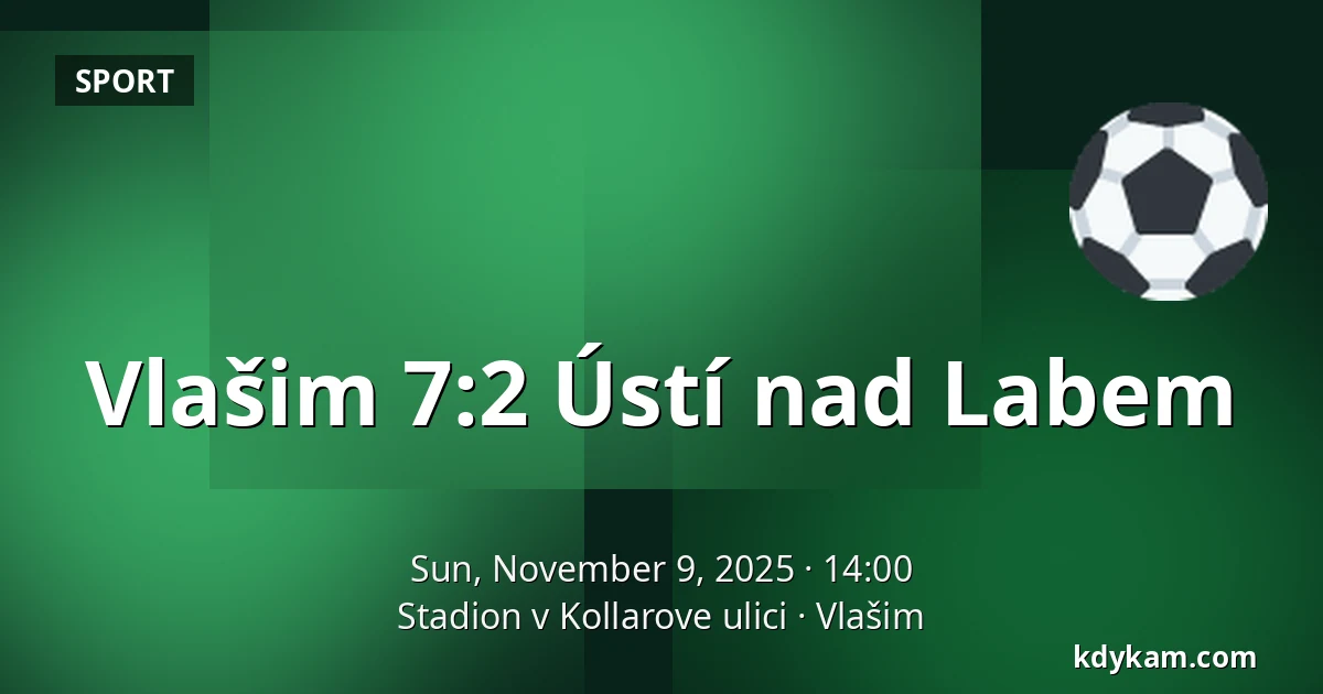 Vlašim – Ústí nad Labem — Stadion v Kollarove ulici, Vlašim