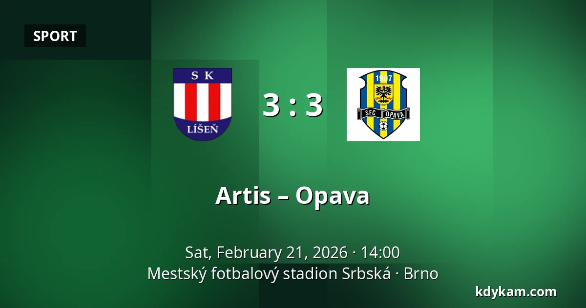 Artis – Opava — Mestský fotbalový stadion Srbská, Brno