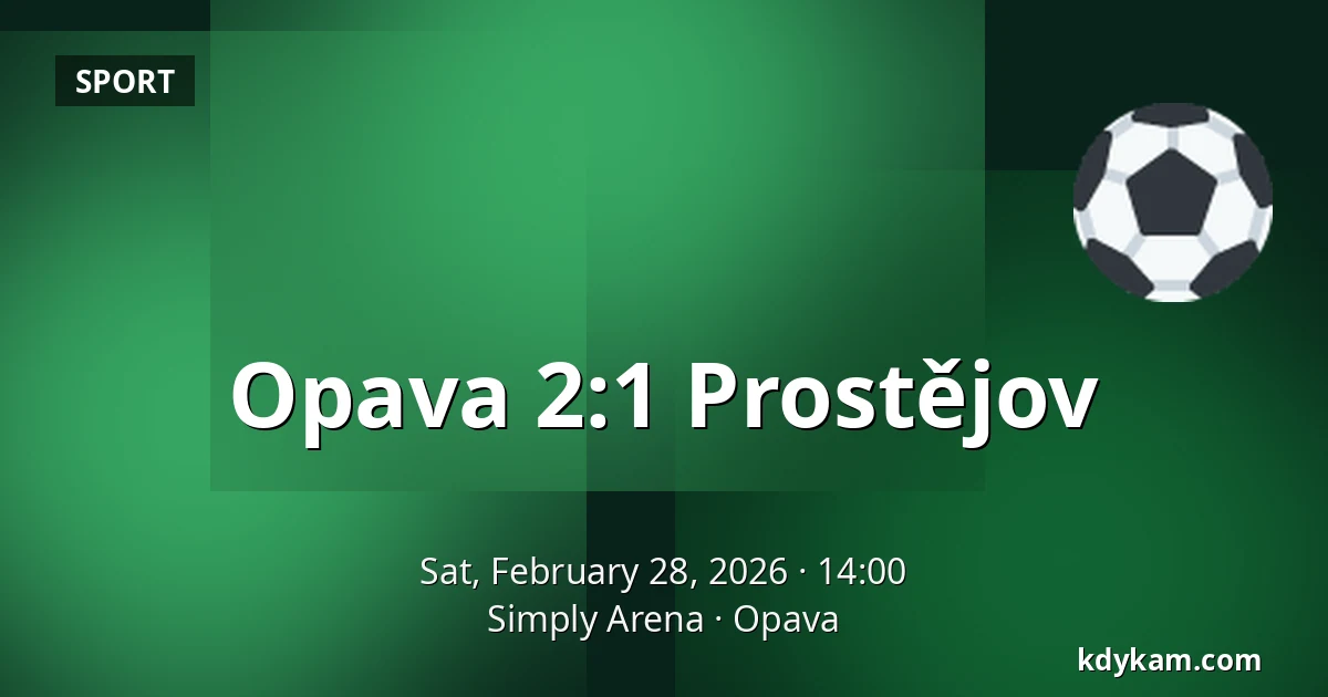 Opava – Prostějov — Simply Arena, Opava