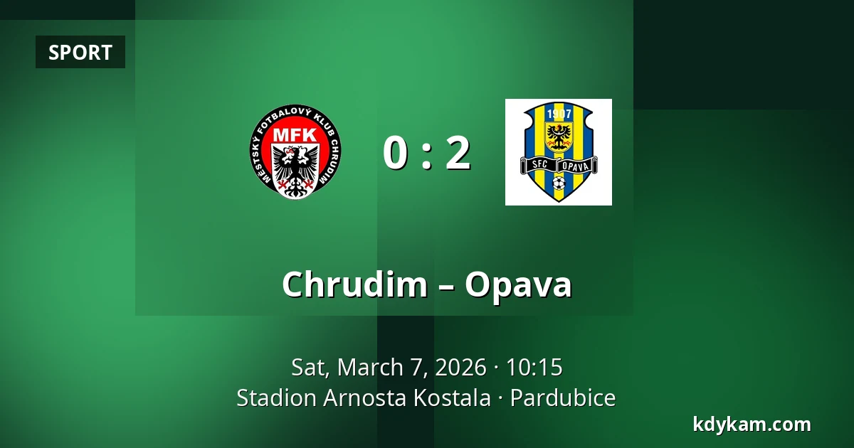 Chrudim – Opava — Stadion Arnosta Kostala, Pardubice