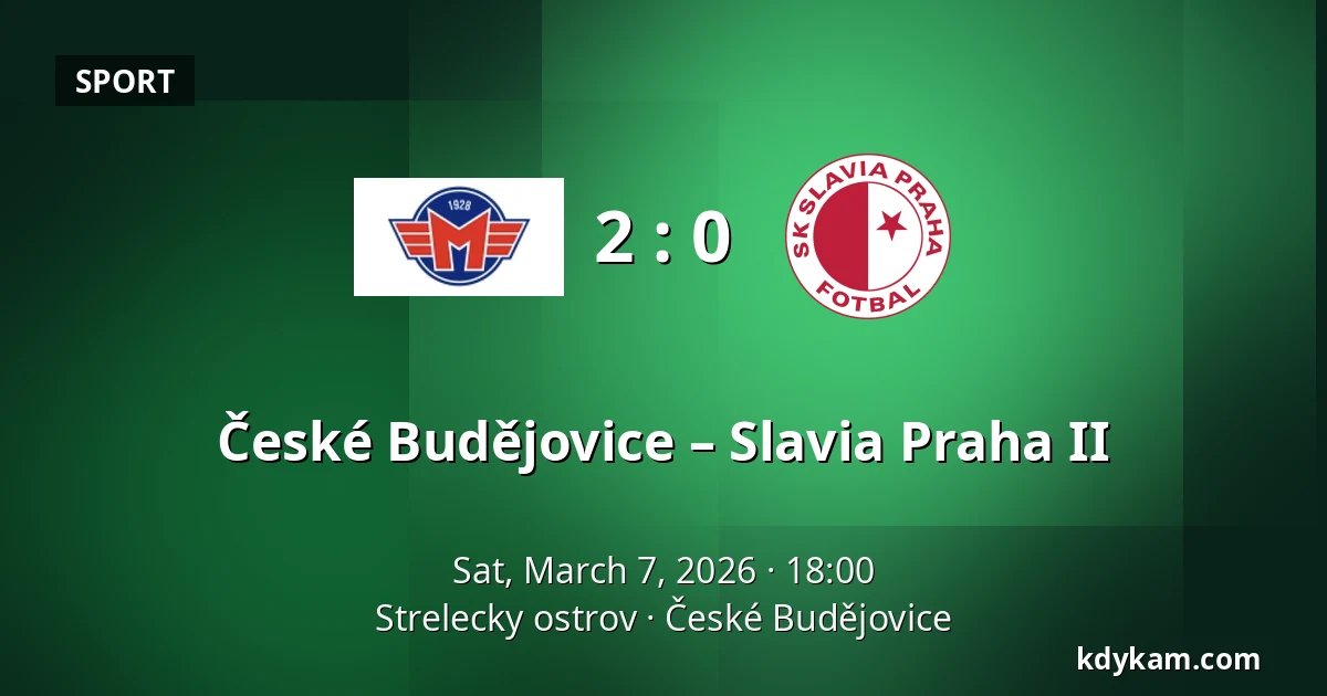 České Budějovice – Slavia Praha II — Strelecky ostrov, České Budějovice