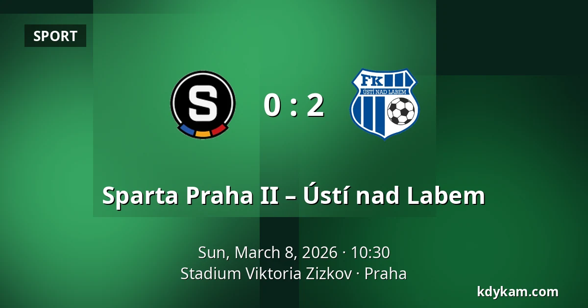 Sparta Praha II – Ústí nad Labem — FK Viktoria Žižkov, Prague