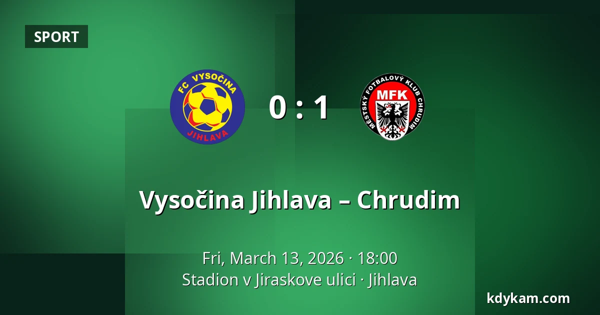 Vysočina Jihlava – Chrudim — Stadion v Jiraskove ulici, Jihlava