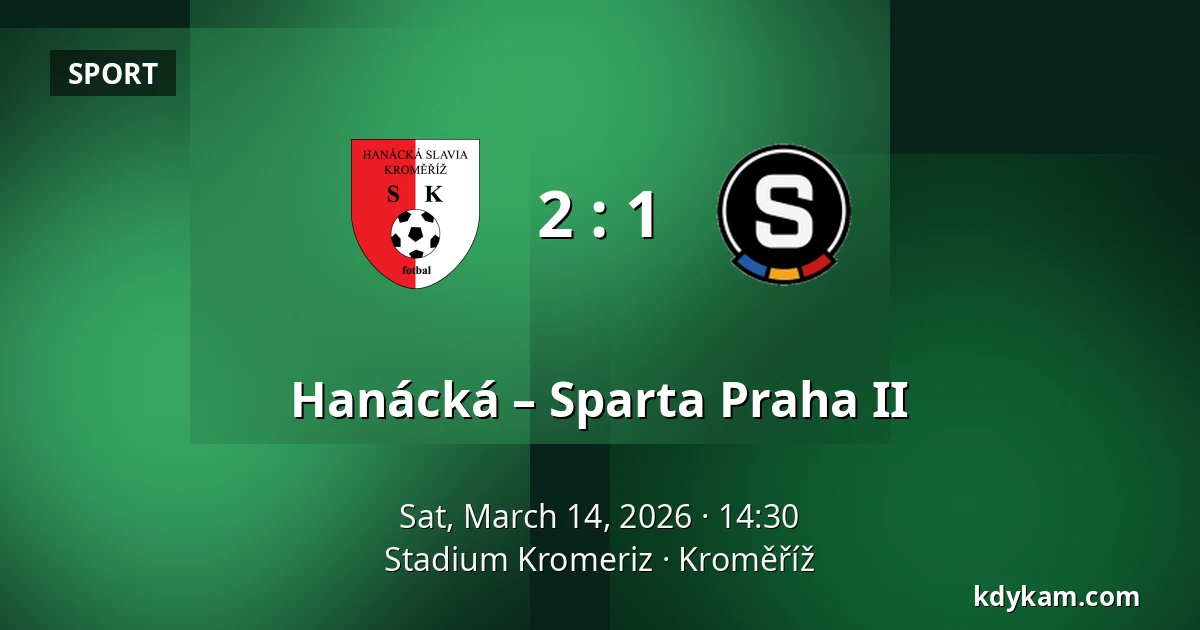 Hanácká – Sparta Praha II — Stadium Kromeriz, Kroměříž