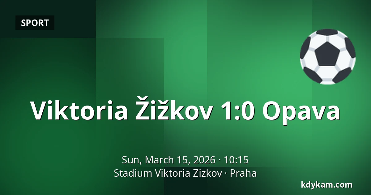 Viktoria Žižkov – Opava — FK Viktoria Žižkov, Prague