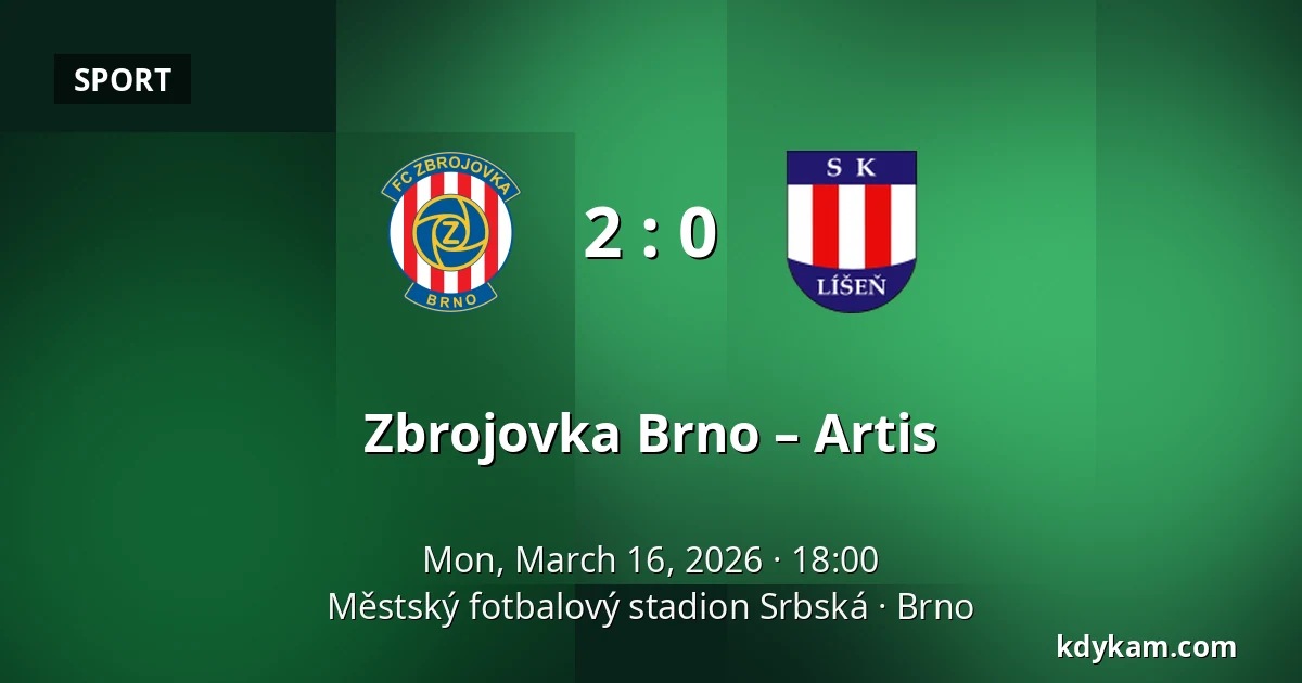 Zbrojovka Brno – Artis — Městský fotbalový stadion Srbská, Brno