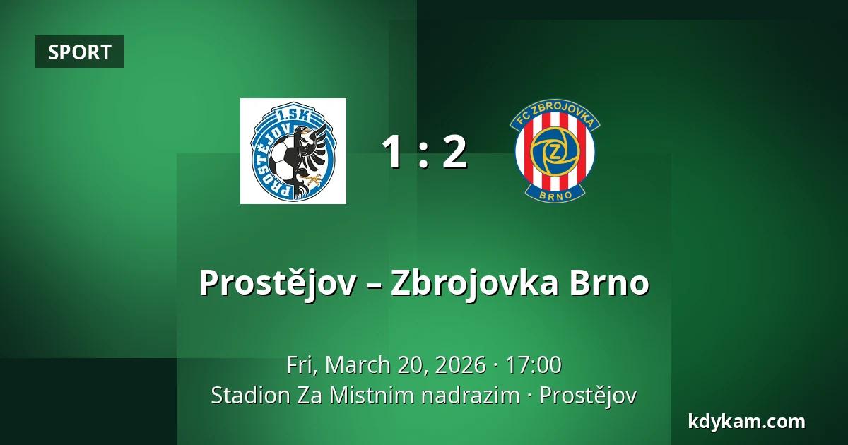 Prostějov – Zbrojovka Brno — Stadion Za Mistnim nadrazim, Prostějov