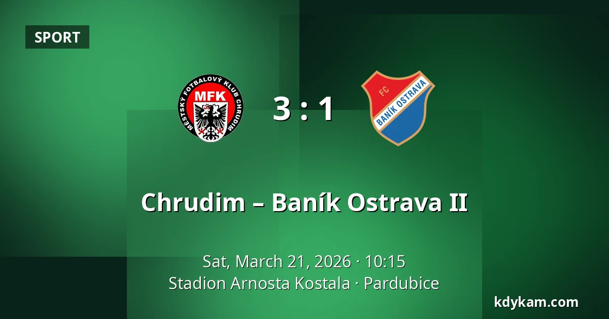 Chrudim – Baník Ostrava II — Stadion Arnosta Kostala, Pardubice