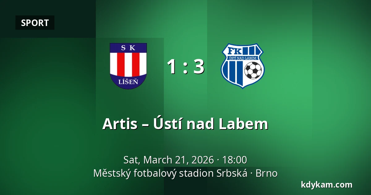 Artis – Ústí nad Labem — Městský fotbalový stadion Srbská, Brno