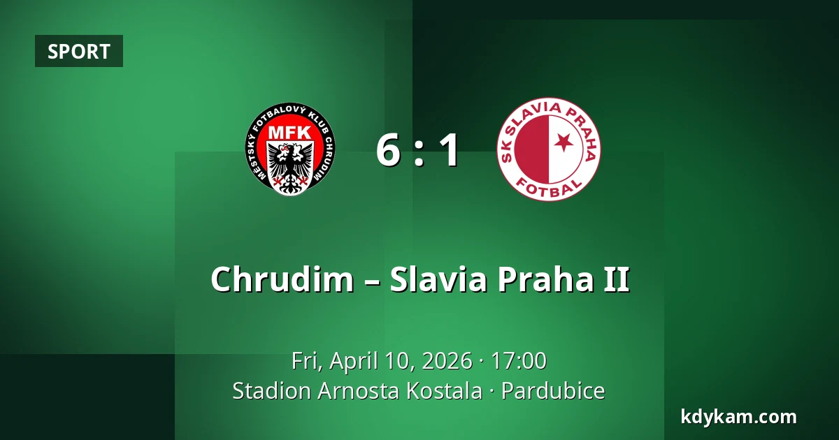 Chrudim – Slavia Praha II — Stadion Arnosta Kostala, Pardubice