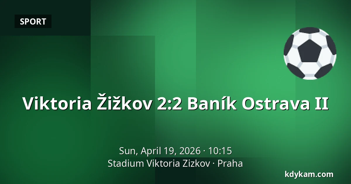 Viktoria Žižkov – Baník Ostrava II — FK Viktoria Žižkov, Prague