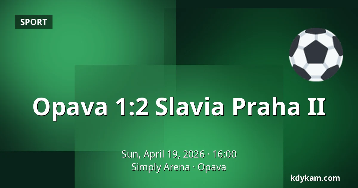 Opava – Slavia Praha II — Simply Arena, Opava