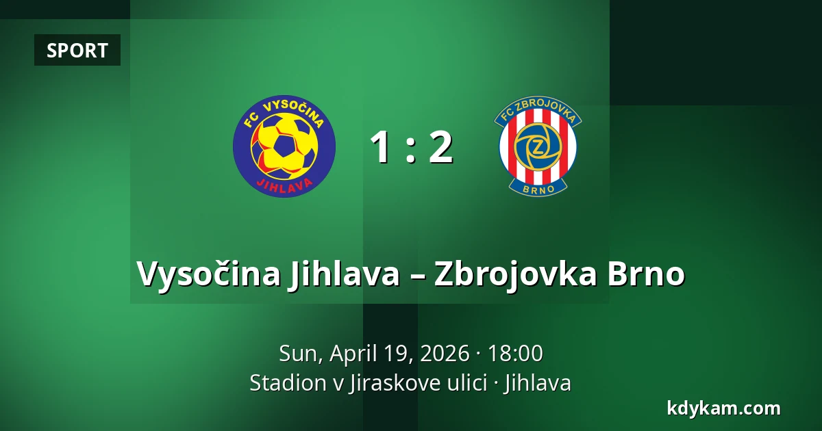 Vysočina Jihlava – Zbrojovka Brno — Stadion v Jiraskove ulici, Jihlava