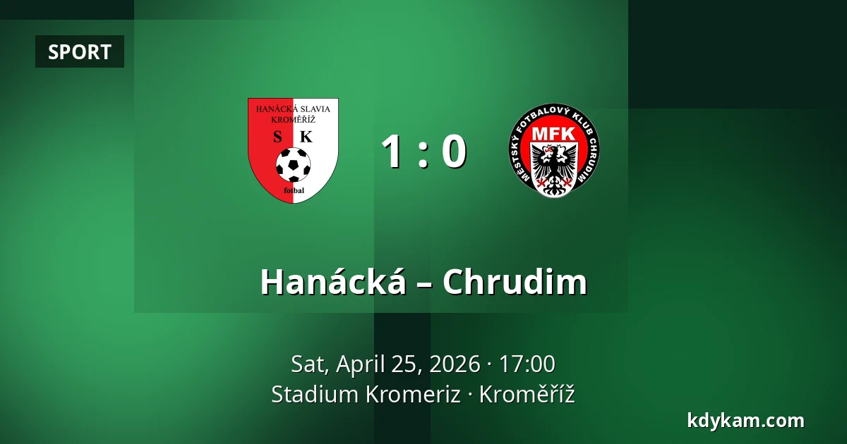Hanácká – Chrudim — Stadium Kromeriz, Kroměříž