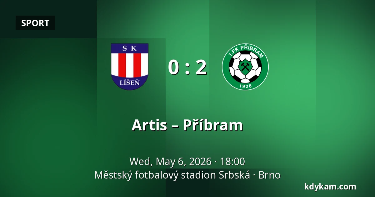 Artis – Příbram — Městský fotbalový stadion Srbská, Brno