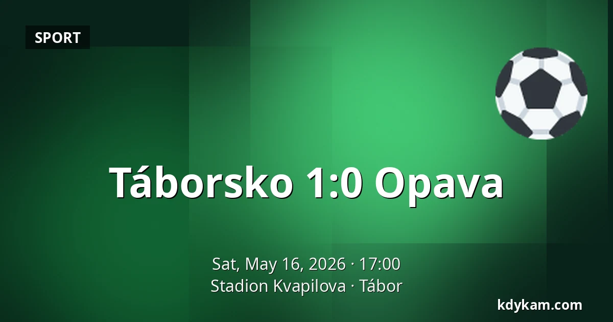Táborsko – Opava — Stadion Kvapilova, Tábor