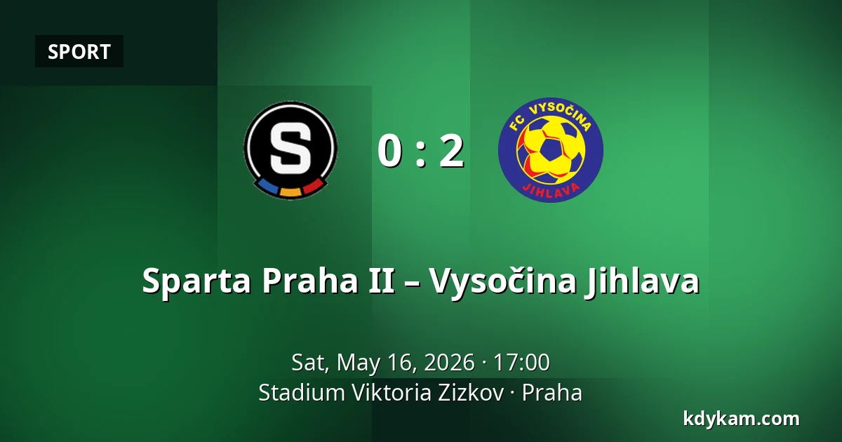 Sparta Praha II – Vysočina Jihlava — FK Viktoria Žižkov, Prague
