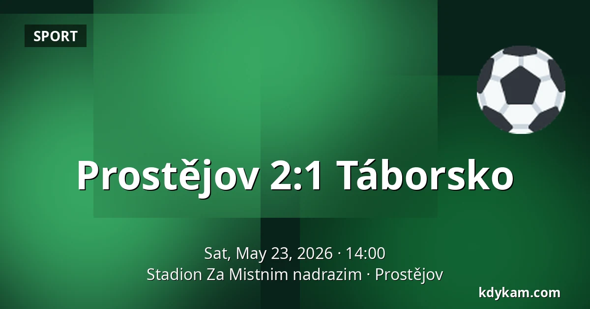Prostějov – Táborsko — Stadion Za Mistnim nadrazim, Prostějov