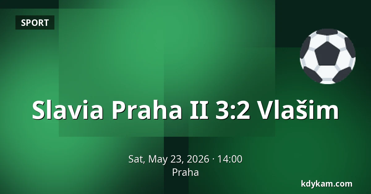 Slavia Praha II – Vlašim — Prague