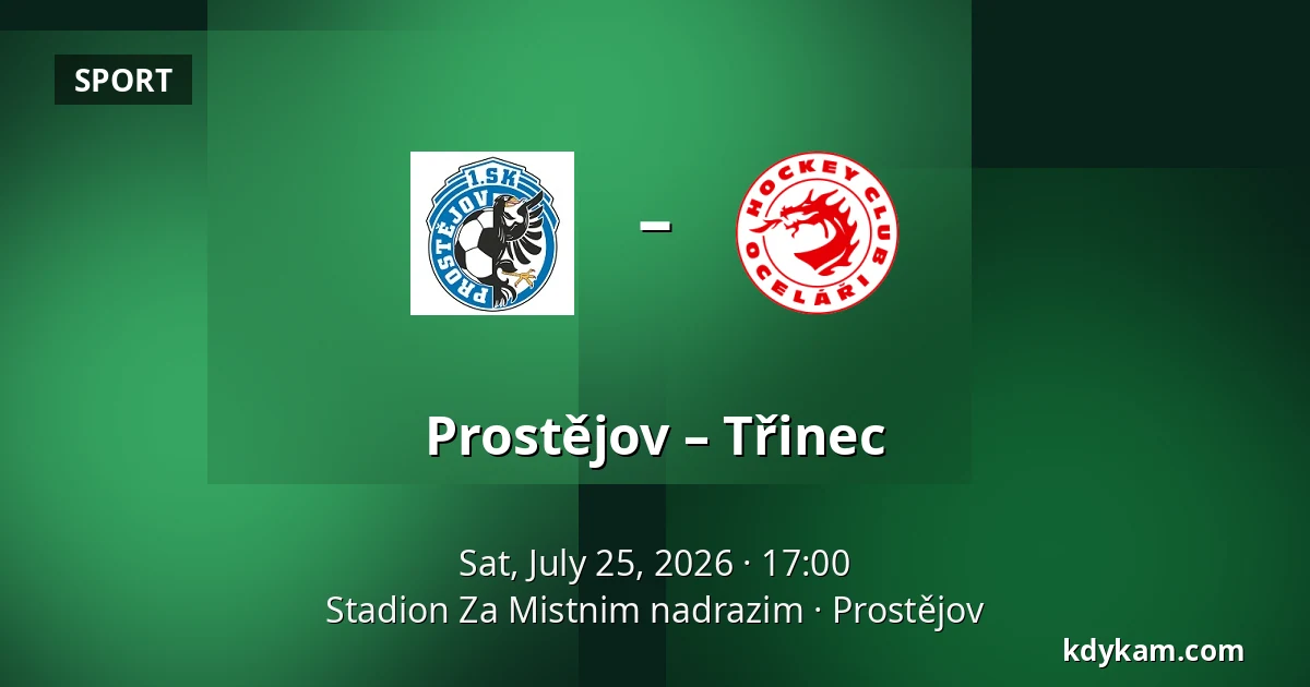 Prostějov – Třinec — Stadion Za Mistnim nadrazim, Prostějov