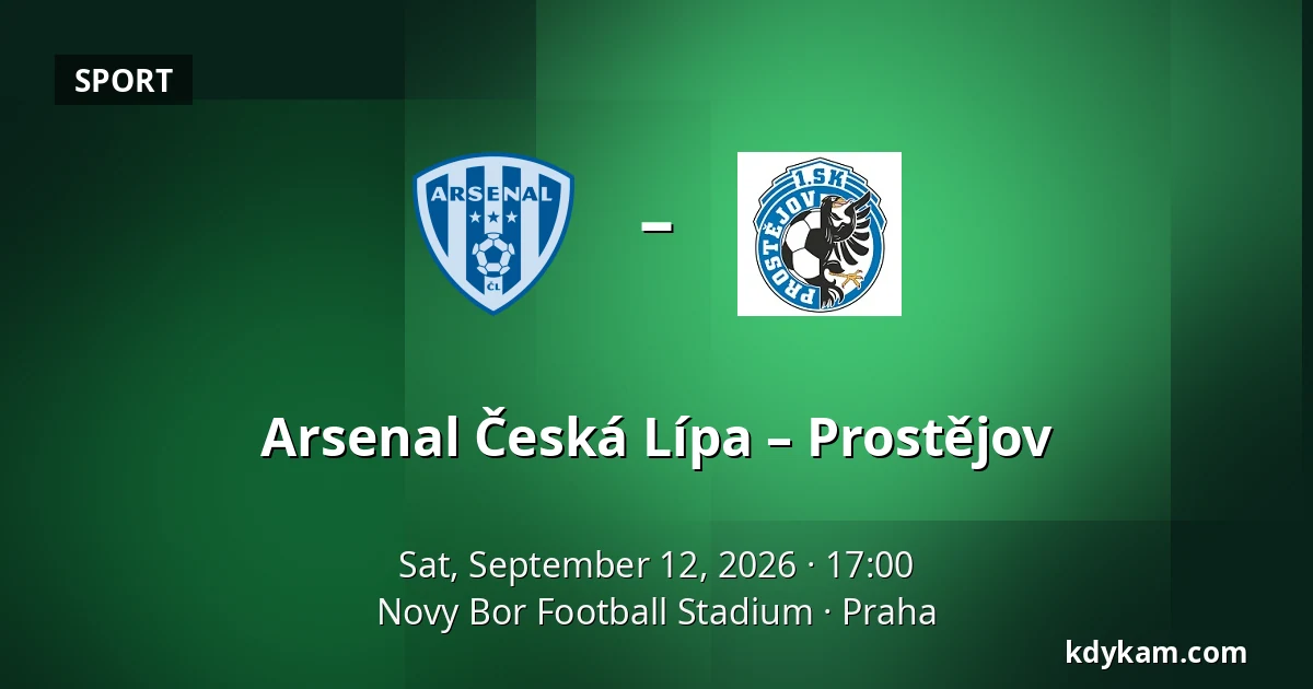 Arsenal Česká Lípa – Prostějov — Novy Bor Football Stadium, Prague