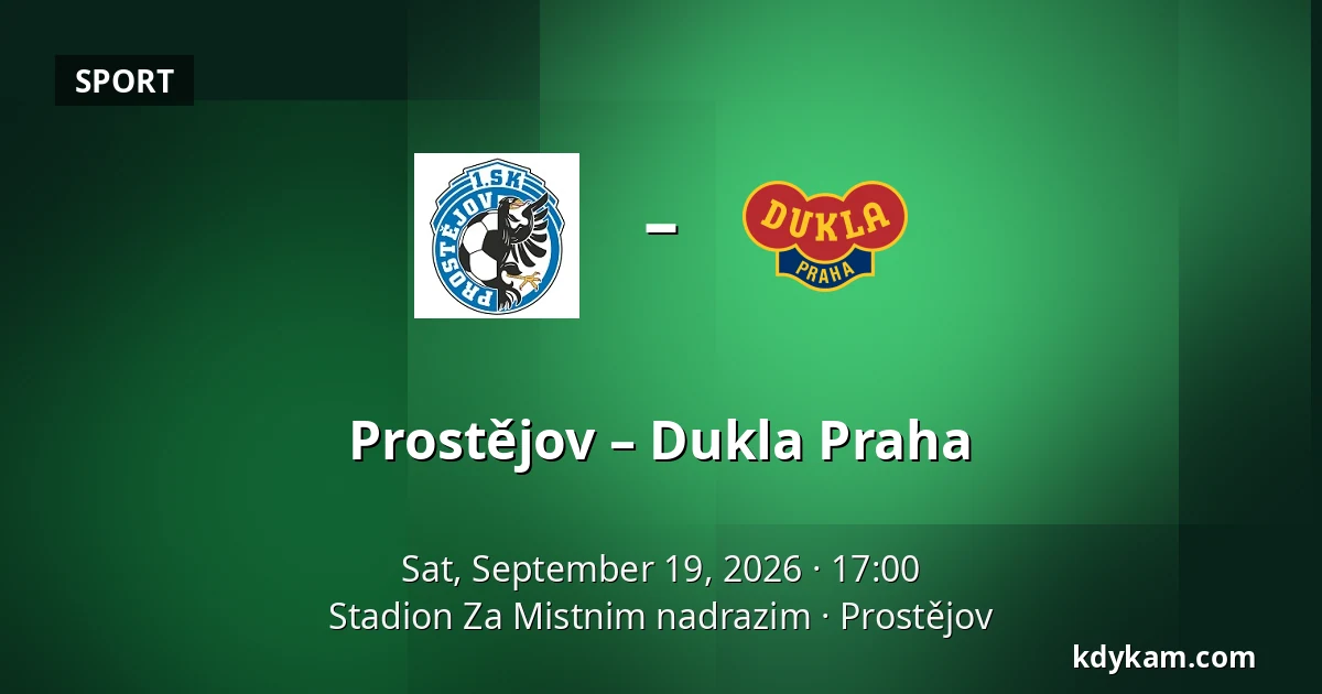 Prostějov – Dukla Praha — Stadion Za Mistnim nadrazim, Prostějov