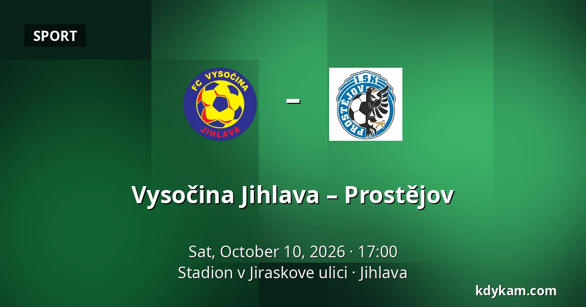Vysočina Jihlava – Prostějov — Stadion v Jiraskove ulici, Jihlava