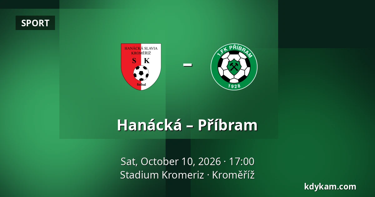 Hanácká – Příbram — Stadium Kromeriz, Kroměříž