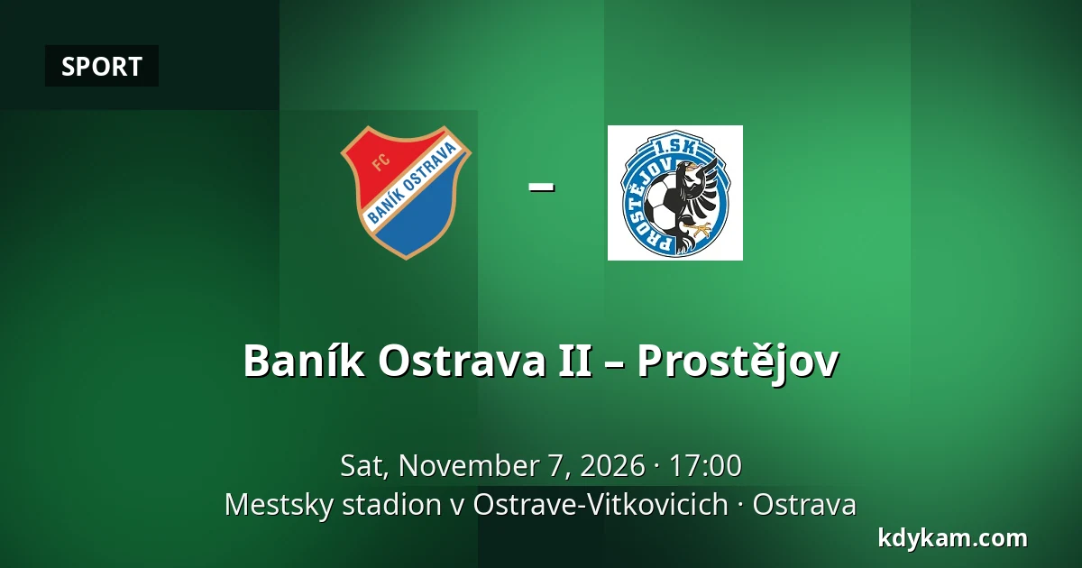 Baník Ostrava II – Prostějov — Mestsky stadion v Ostrave-Vitkovicich, Ostrava