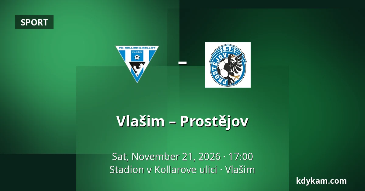 Vlašim – Prostějov — Stadion v Kollarove ulici, Vlašim