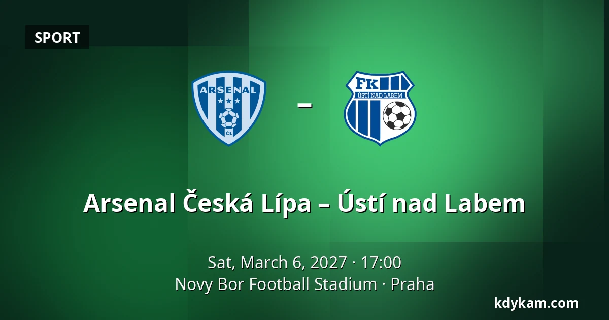 Arsenal Česká Lípa – Ústí nad Labem — Novy Bor Football Stadium, Prague
