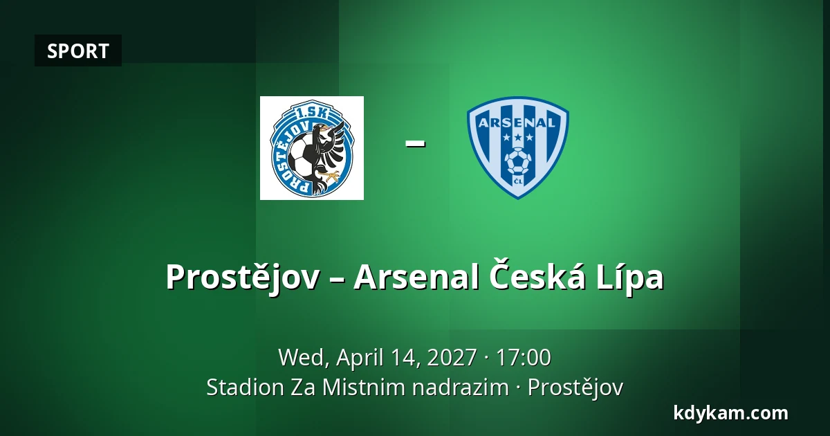 Prostějov – Arsenal Česká Lípa — Stadion Za Mistnim nadrazim, Prostějov