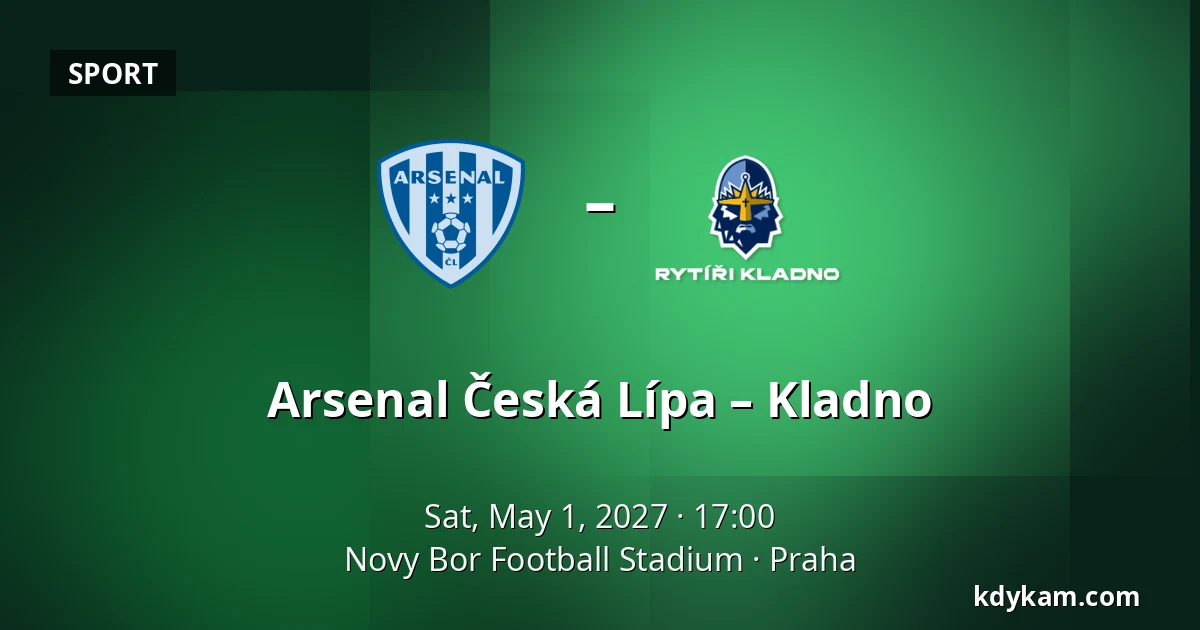 Arsenal Česká Lípa – Kladno — Novy Bor Football Stadium, Prague