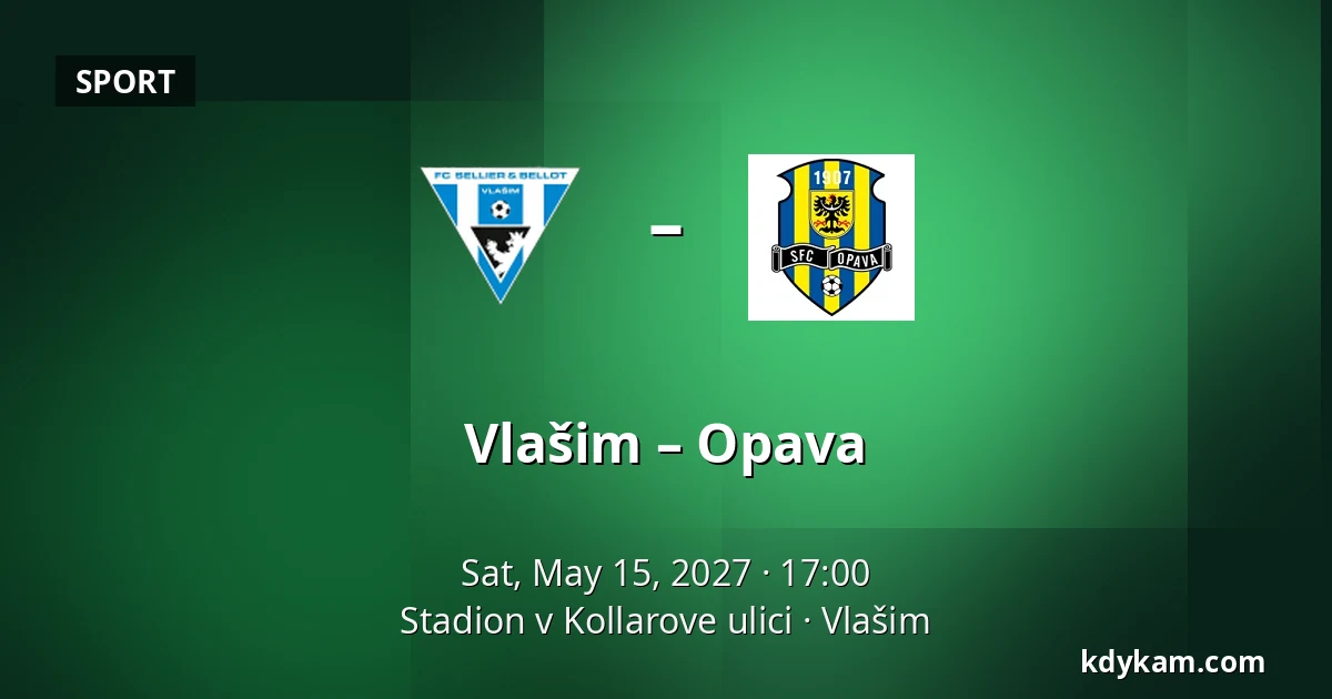 Vlašim – Opava — Stadion v Kollarove ulici, Vlašim