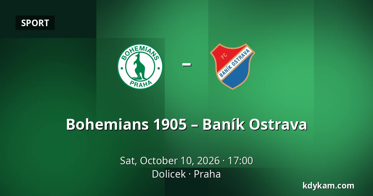 Bohemians 1905 – Baník Ostrava — Dolicek, Prague