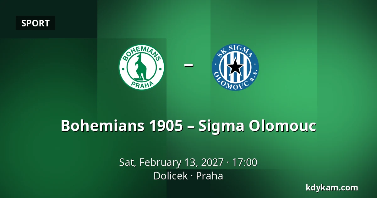 Bohemians 1905 – Sigma Olomouc — Dolicek, Prague
