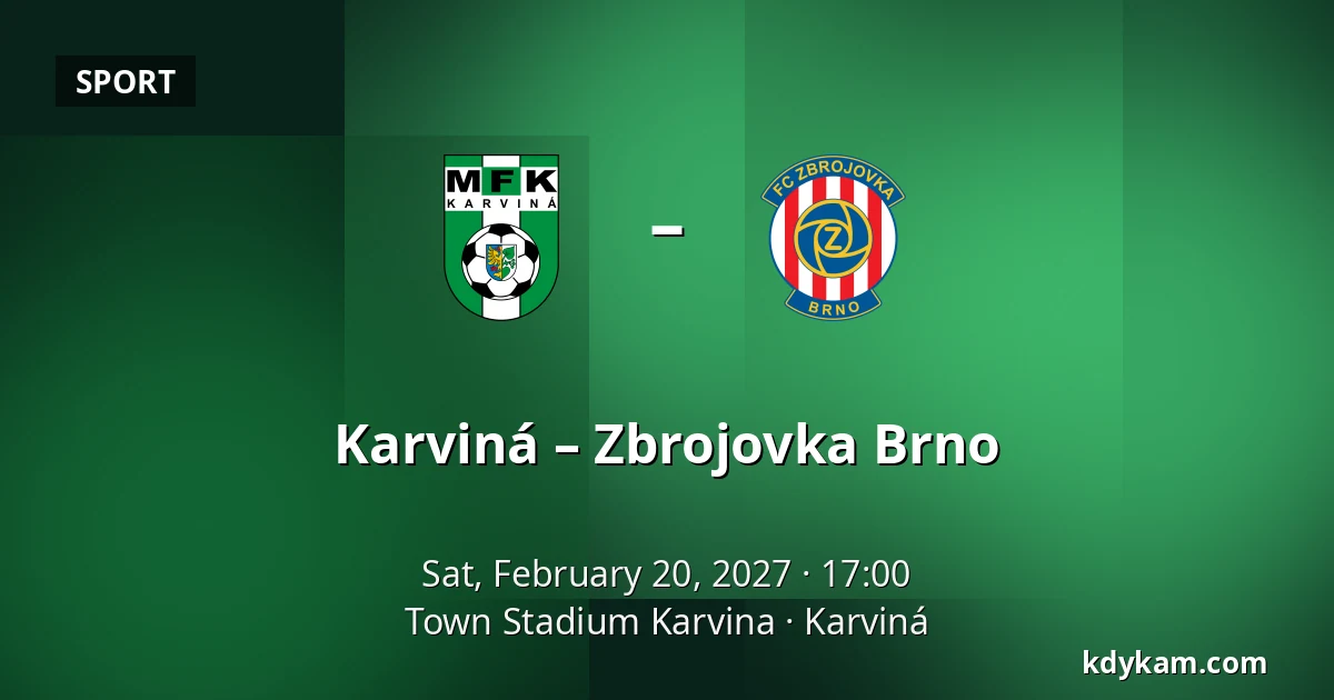 Karviná – Zbrojovka Brno — Town Stadium Karvina, Karviná