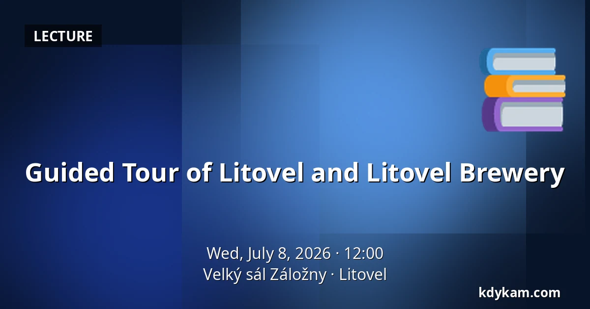 Guided Tour of Litovel and Litovel Brewery — Velký sál Záložny, Litovel