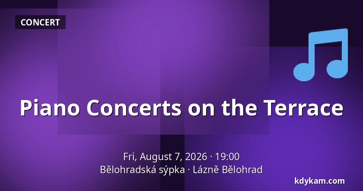 Piano Concerts on the Terrace — Bělohrad Granary, Lázně Bělohrad